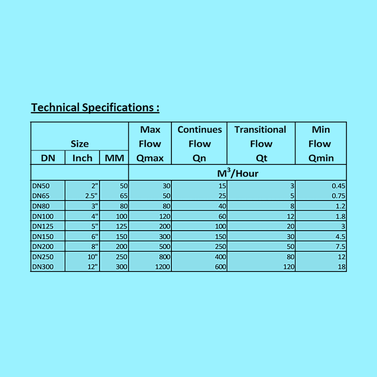 Spesifikasi SHM Flow Meter